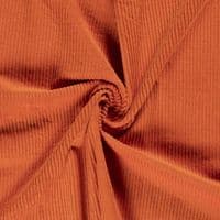 Luxury Jumbo Corduroy Velvet Fabric Material - ORANGE